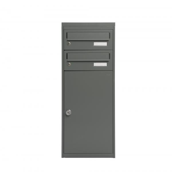 Paketbriefkasten Mefa Balsa 483 Basaltgrau RAL 7012M mit 2 separaten Briefkästen